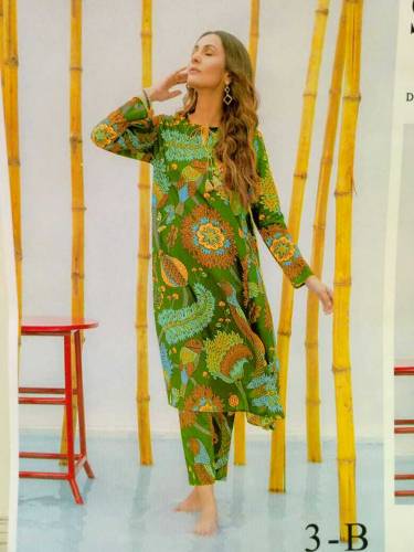 SAPHAIRE pop all over printed 9070 lawn two piece