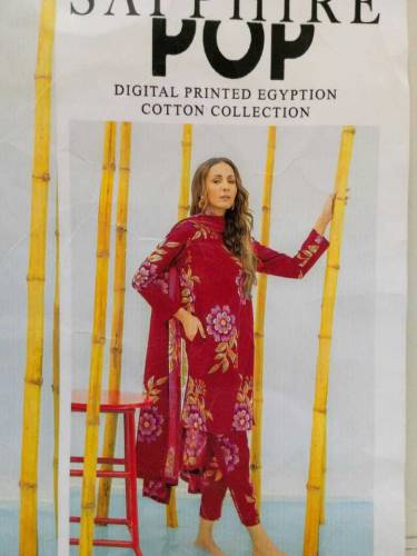 SAPHAIRE pop all over printed 9070 lawn two piece