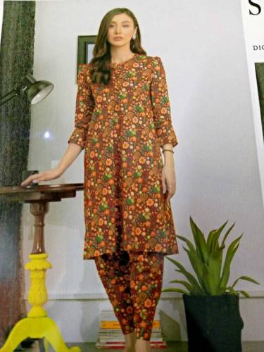 SAPHAIRE pop all over printed 9070 lawn two piece