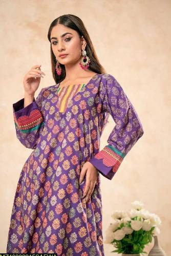 2Pcs Safwa Women Lawn Printed Unstitched Suit