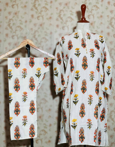 2 pcs Arabic lawn printed suit