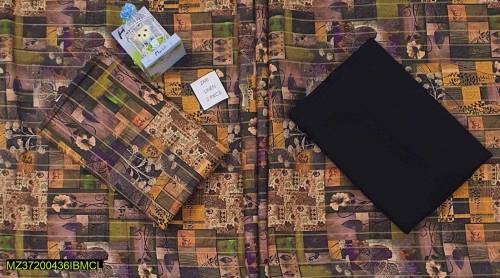 2 pic unstitch woman linen printed sot