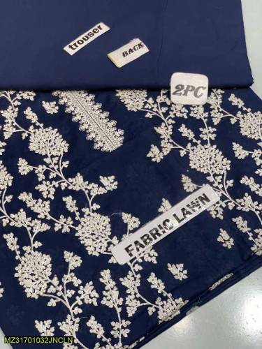 2psc woman unstitch embroidered sout