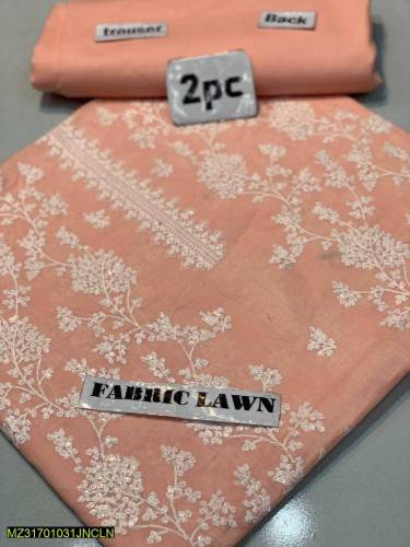 2psc woman unstitch embroidered sout