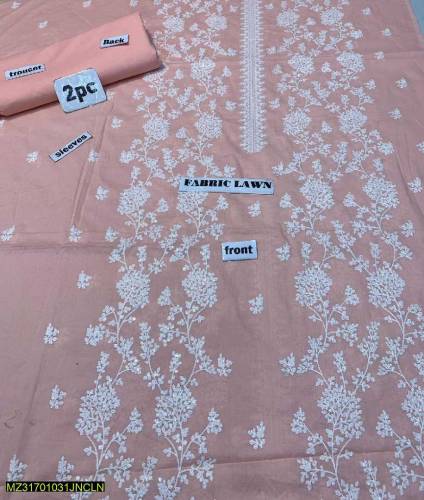 2psc woman unstitch embroidered sout