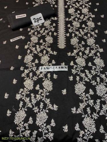 2psc woman unstitch embroidered sout