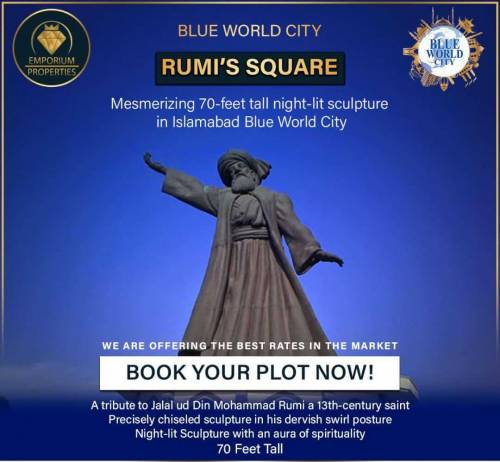 Plots for sale on easy Installments in Blue World City Islamabad