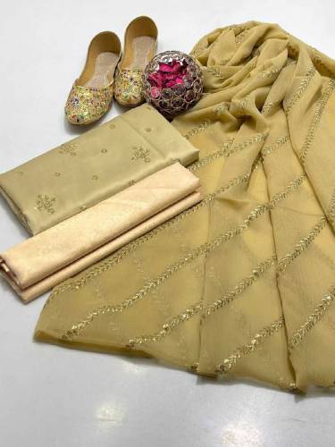 *Alhamdulillah*- Shamoz silk fabric all over sequence 