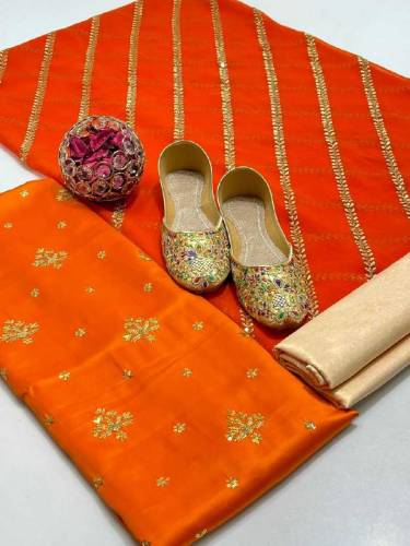 *Alhamdulillah*- Shamoz silk fabric all over sequence 