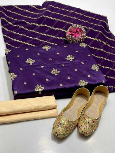 *Alhamdulillah*- Shamoz silk fabric all over sequence 