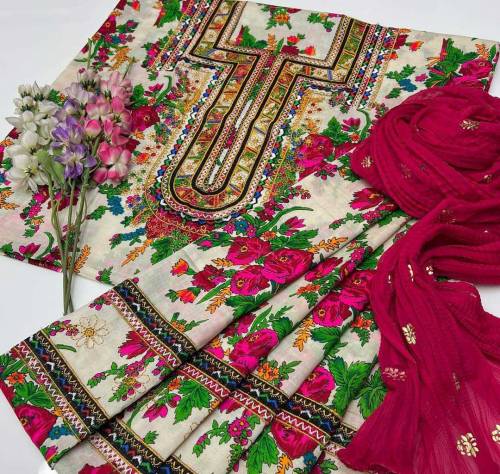 *Alhamdulillah*- Shamoz silk fabric all over sequence 