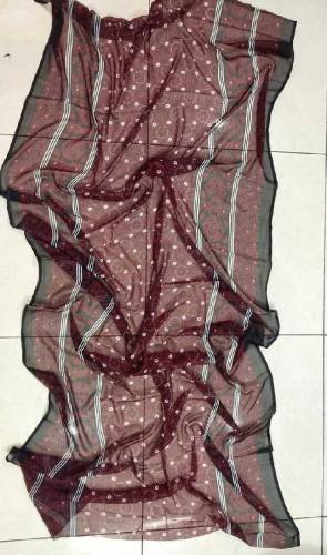 Ajrak Hand Print Chiffon dupatta 