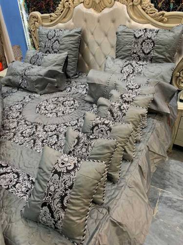 8888 0000op*Bridal Jaqurd slik 14pcs Bedding Set* D # 6009 *What is in