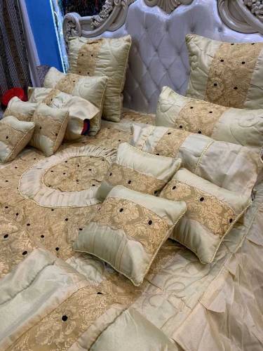 8888 0000op*Bridal Jaqurd slik 14pcs Bedding Set* D # 6009 *What is in