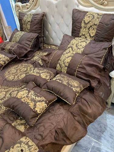 8888 0000op*Bridal Jaqurd slik 14pcs Bedding Set* D # 6009 *What is in