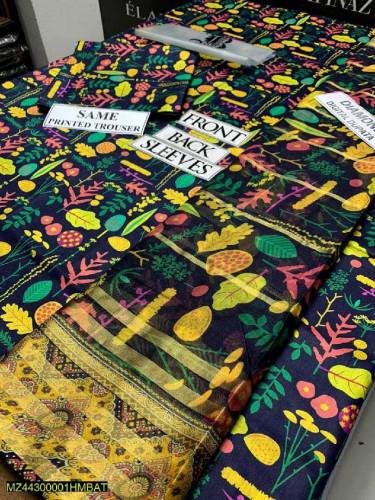 Unstitched Lawn Printed Suit*Product