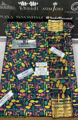 Unstitched Lawn Printed Suit*Product