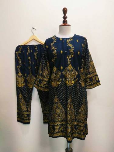 2 PCs digital printed lawn suit