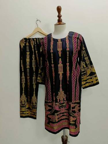 2 PCs digital printed lawn suit