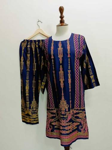 2 PCs digital printed lawn suit
