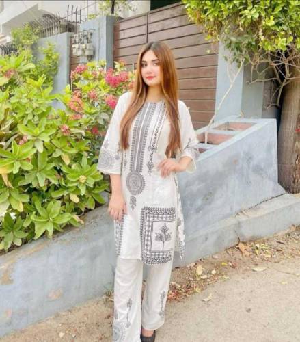 Women's Linen Printed Suit