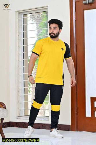 2PCS Men's Stitched Dry Fit Mesh Track Suit