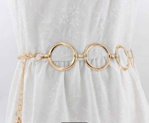 Gold Trendy Multi Circle Waist Belt 