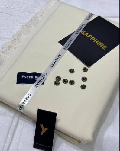 Men's Unstitched Premium Quality Boski Plain Suit (Free Delivery)