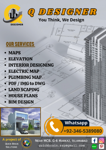 AutoCAD, Sketchup, Revit, Maps,Elevation,Interior Designing,Houseplan