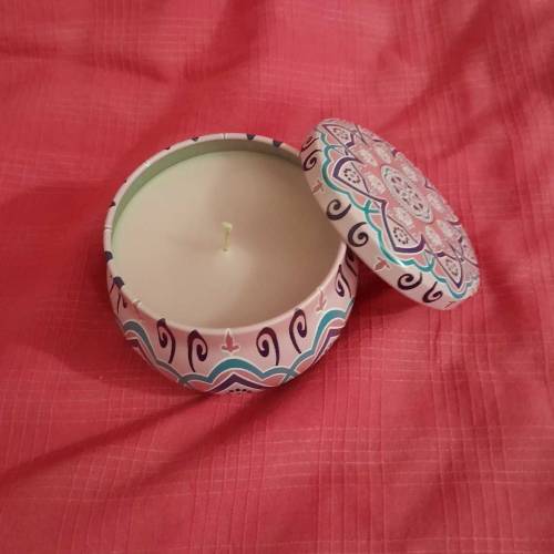 A Box Of 2 Decorative Tin Candles