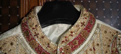 Sherwani cream color pure jama war