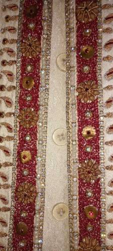 Sherwani cream color pure jama war