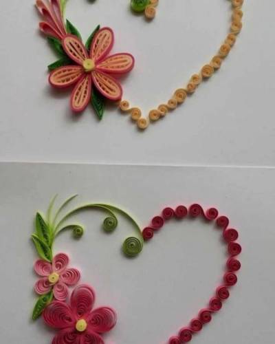 handmade heart shape cards