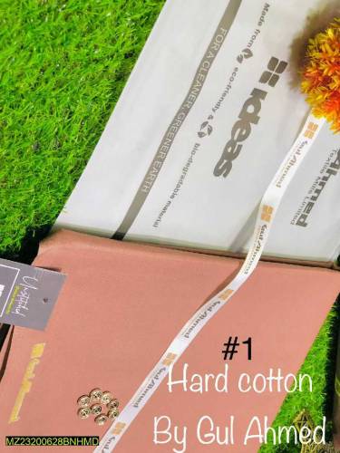 Men Unstitched Cotton Plain Suite
