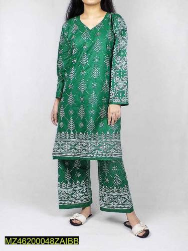 2 peice Women striched Cotton printed suit
