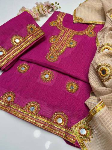 mirror work gota 3 pis drss