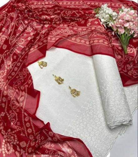 Women Embroidered chiken kari 3pcs suit