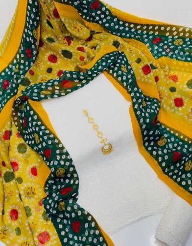 Women Embroidered chiken kari 3pcs suit