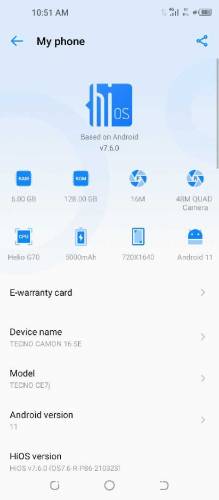 Tecno Camon 16 SE 6/128