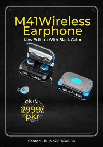 M41 Touch Control Noise Reduction Stereo Waterproof Headsets Earbuds 