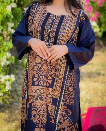 linen Embroidered 2pc