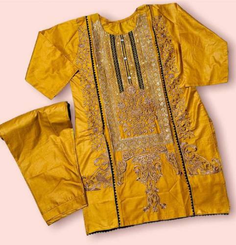 linen Embroidered 2pc