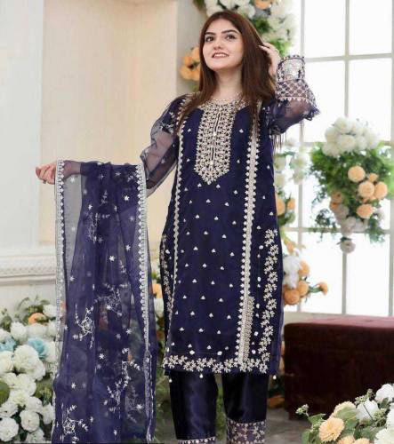 3pc fancy silk katan suit for women's/ cash on delivery 