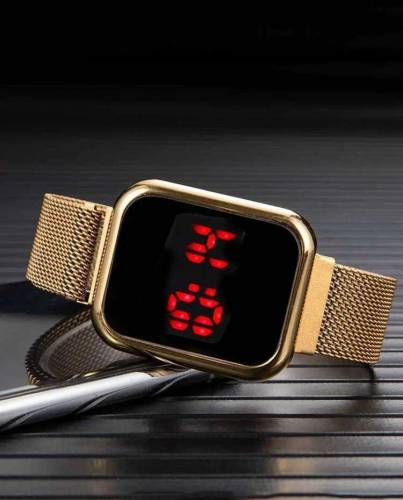 LED Display Digital Watch With Magnetic Strap