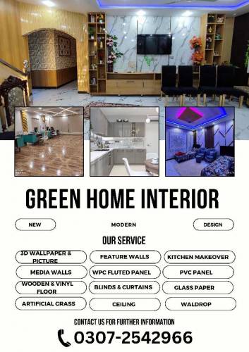 3D Wallpaper,Wooden & Vinyl Floor,Blinds,WPC & PVC Panel,kitchen & Woo