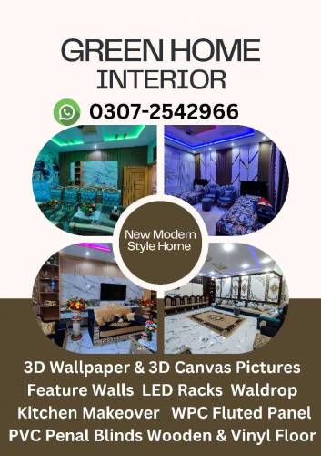 3D Wallpaper,Wooden & Vinyl Floor,Blinds,WPC & PVC Panel,kitchen & Woo