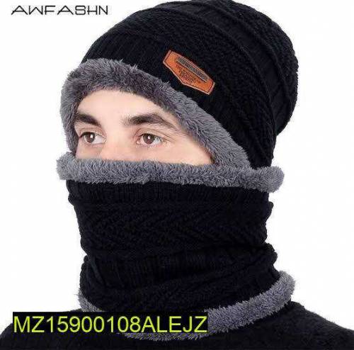winter Cap /wool cap with neck warmer 