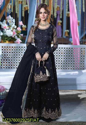 women's 3 pcs stitched chiffon silk maxi suit free delivery 