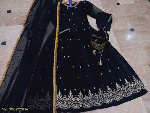 women's 3 pcs stitched chiffon silk maxi suit free delivery 