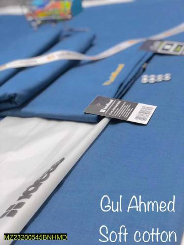 Men Unstitched Cotton Plain Suite